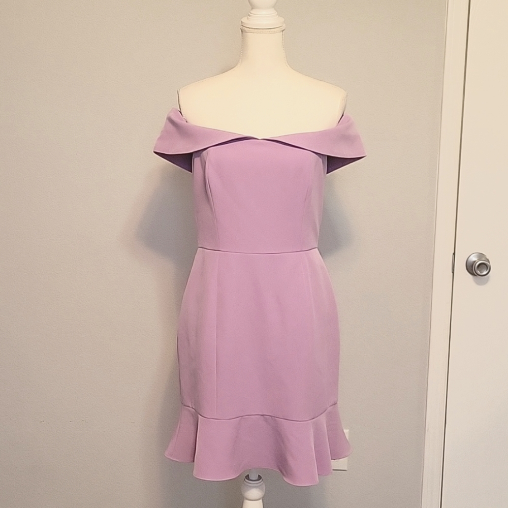 Gianni Bini Off-the-Shoulder Lavender Dress - Size 8